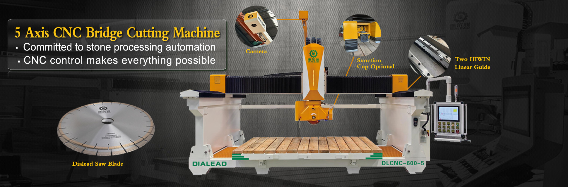 quality 5 Axis CNC Stone Cutting Machine factory